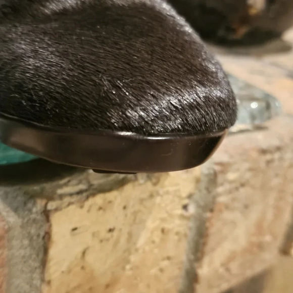 Cole Haan Calf Hair Clogs Mules Dark Brown Wmns Sz 9.5 - Picture 7 of 16